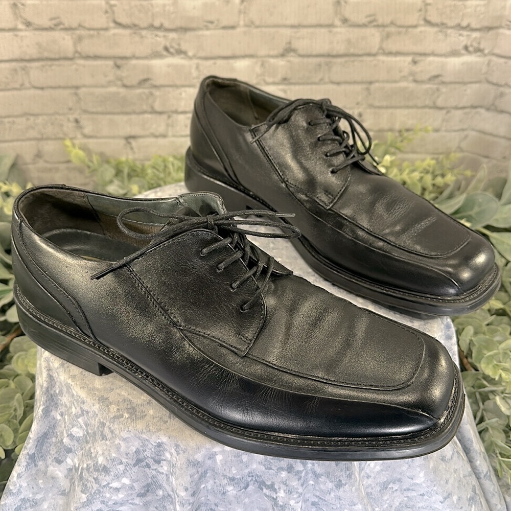 DOCKERS “Perspective” Black Leather Square Toe Dress Oxfords Mens 9.5M🖤VGUC - Picture 11 of 11